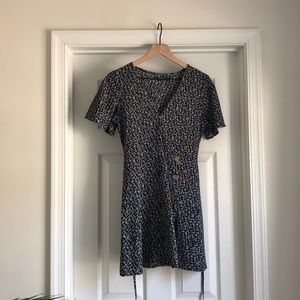 Blue cheetah print dress